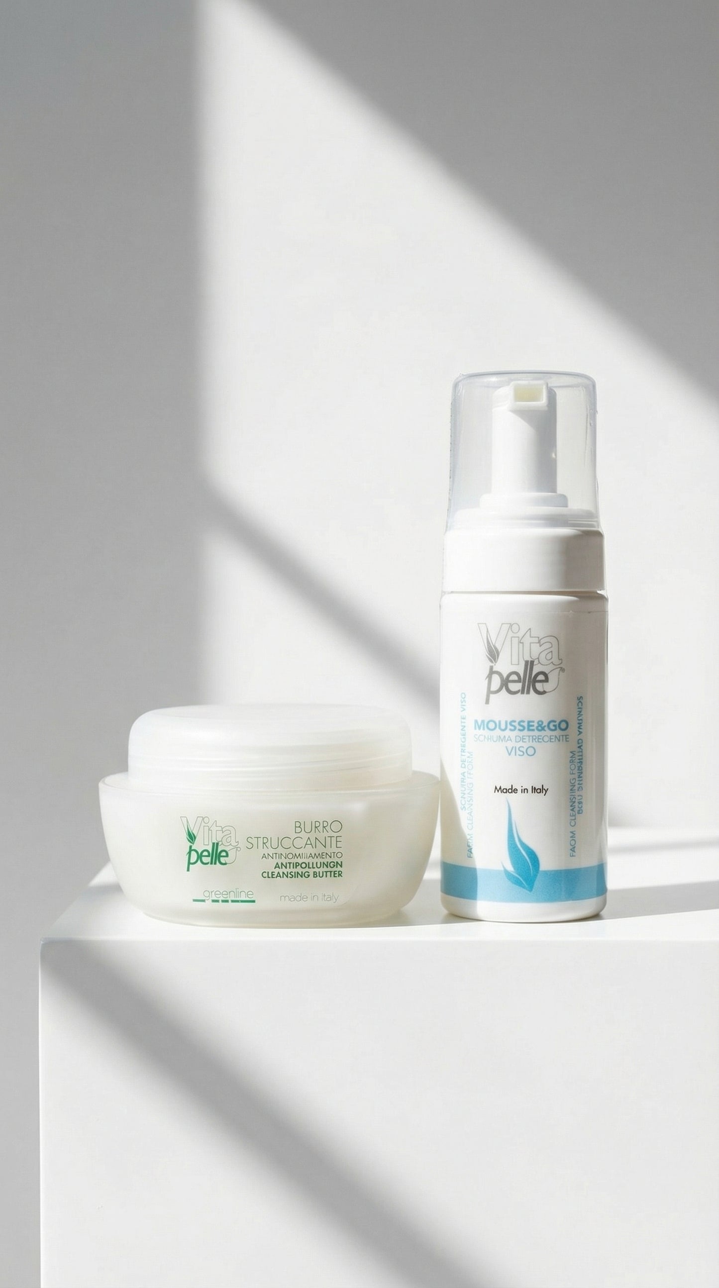 Vita Pelle Set Doppia Detersione: Burro Struccante Antinquinamento e Mousse Viso