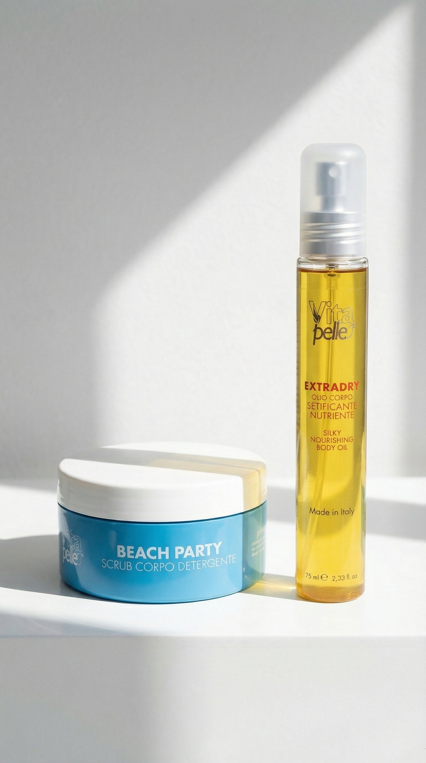 Vita Pelle Set Corpo Scrub Detergente Beach Party e Olio Nutriente Extradry